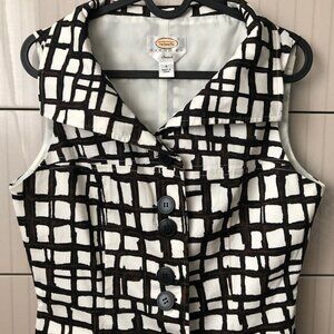 Talbots "Giraffe" Print Button Dress Petite